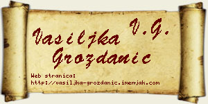 Vasiljka Grozdanić vizit kartica